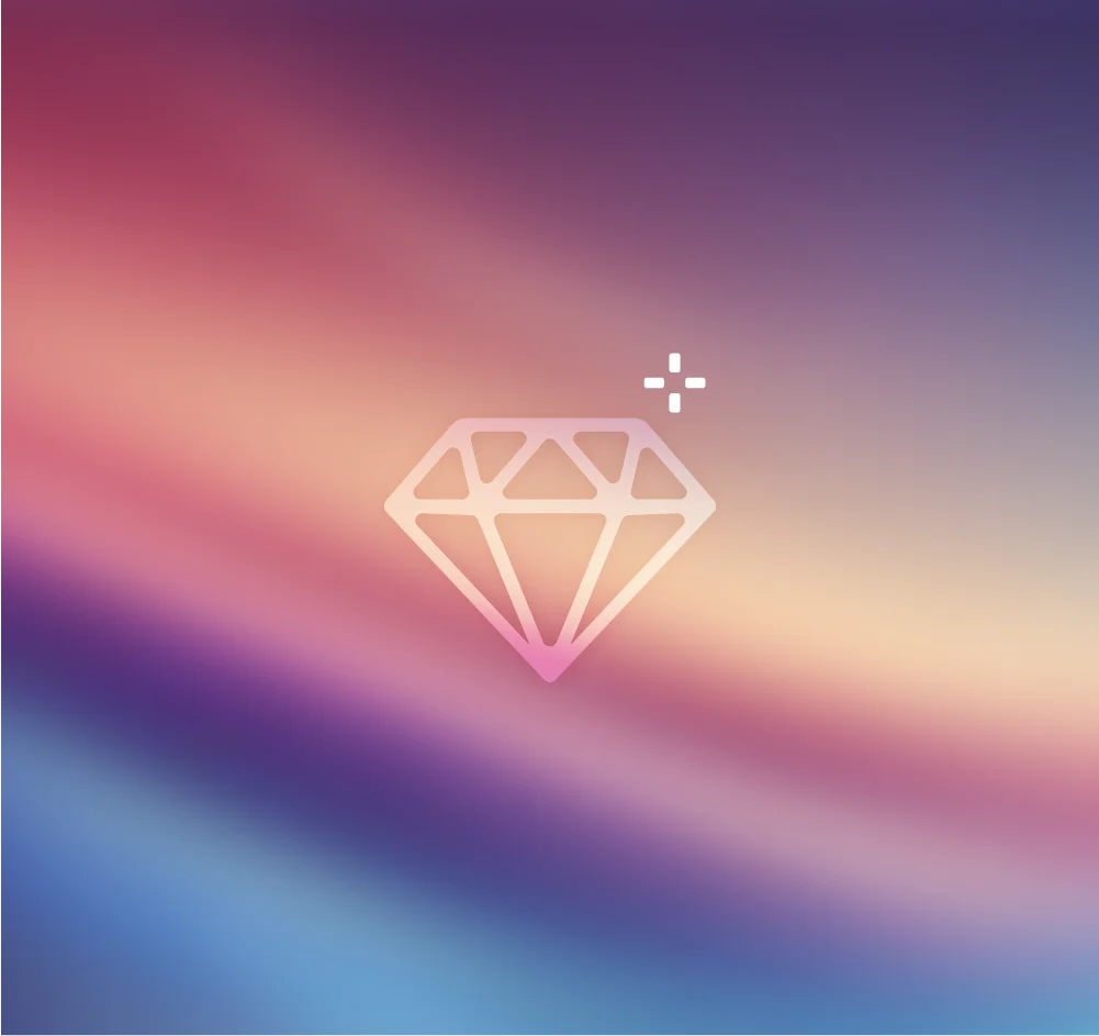 Diamond Icon on Gradient Background