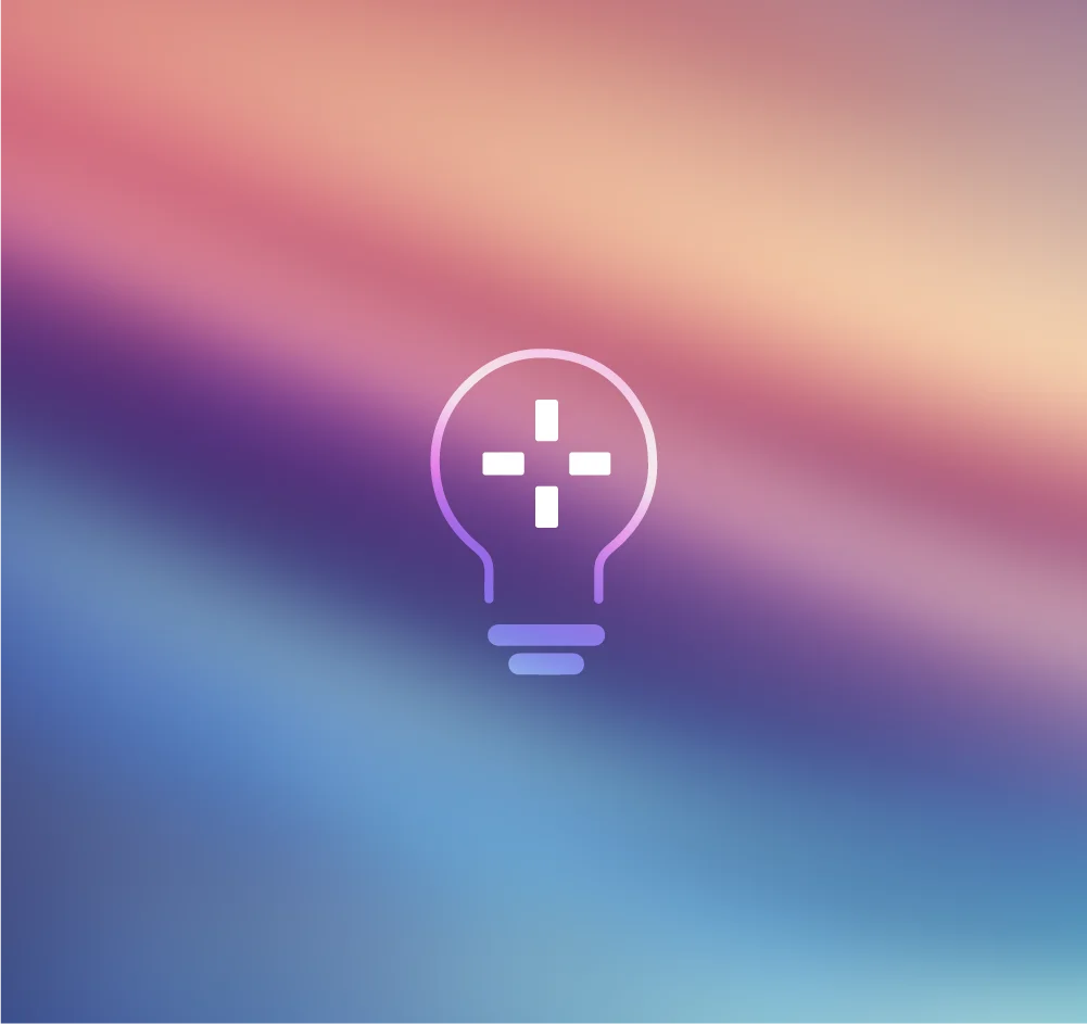 Lightbulb Icon on Gradient Background