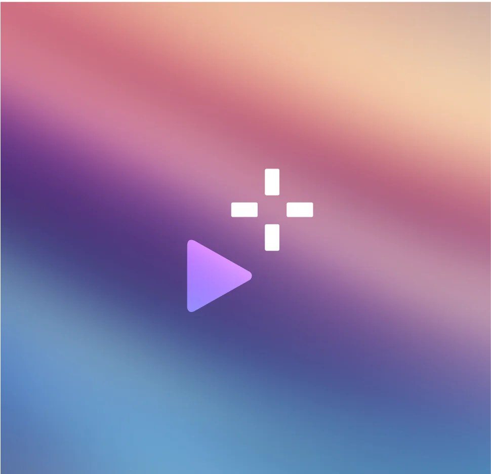 Play Button Icon on Gradient Background